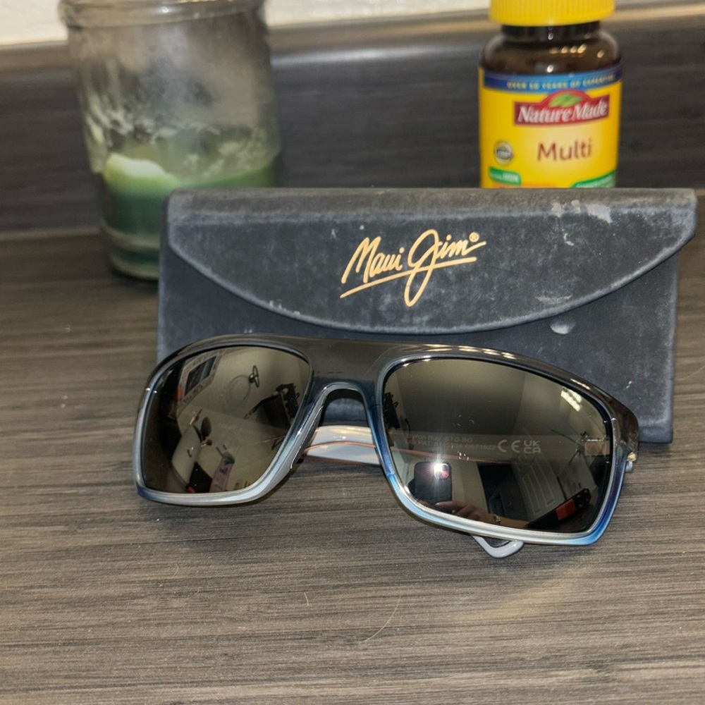 NEW MAUI JIM BYRON BAY 746 SUNGLASSES- MARLIN WITH POLARIZED NEUTRAL GREY LENS